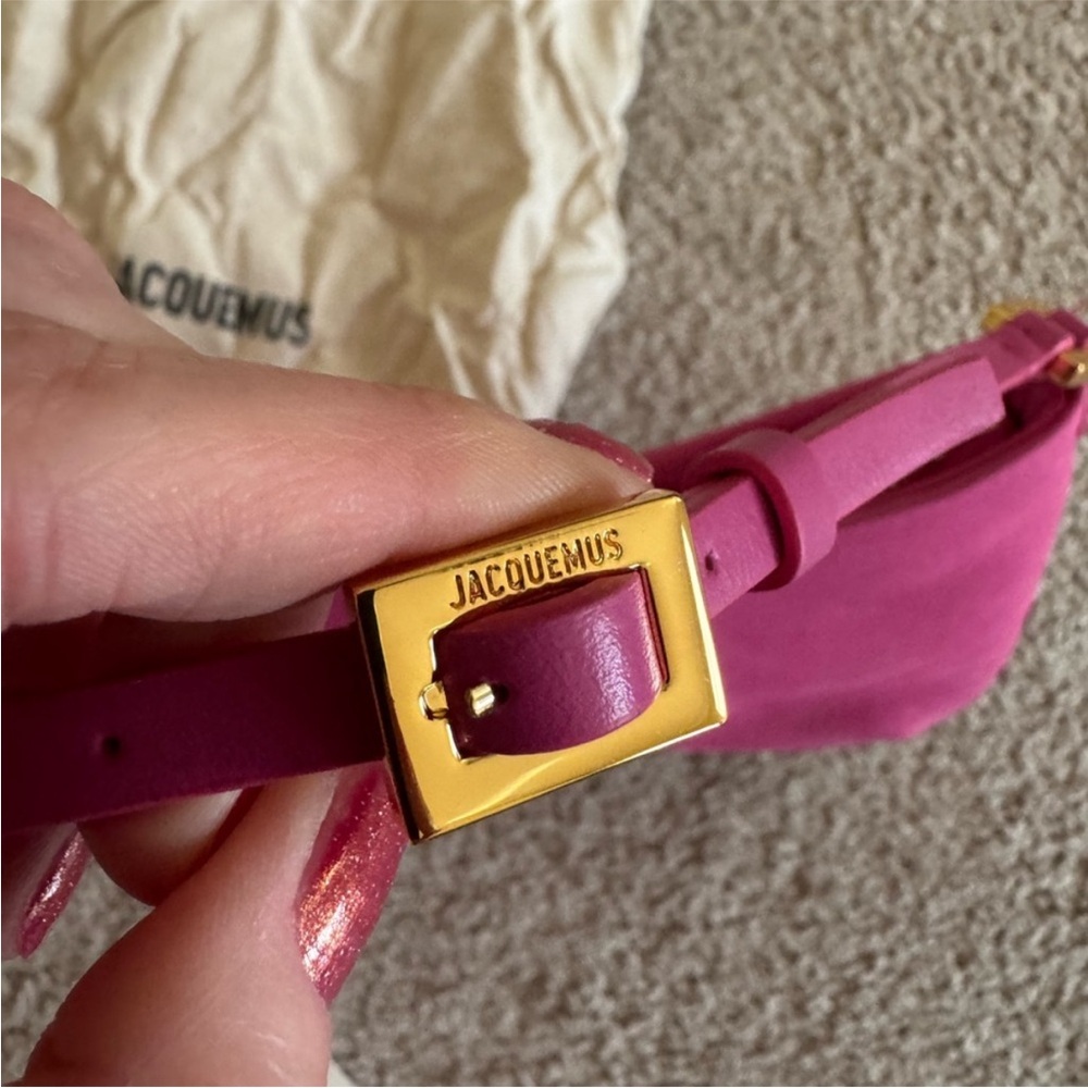 Jacquemus Le Bisou Cadenas pink shoulder bag baguette mini micro purse - Picture 6 of 7